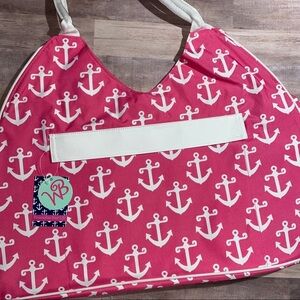 Anchor Tote Pink & White